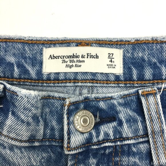 Abercrombie & Fitch Women's Jeans The 80's Mom High Rise Distressed size 27 - Picture 3 of 11